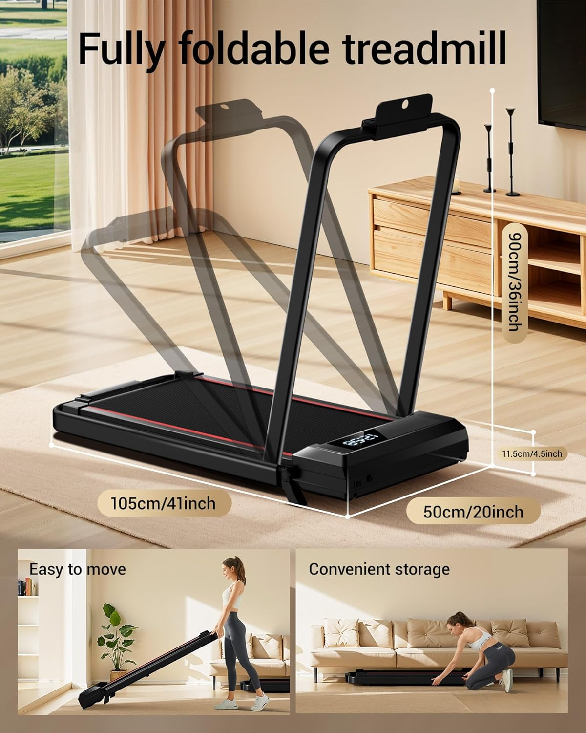 Walking Pad Treadmill with Incline – For Home & Office