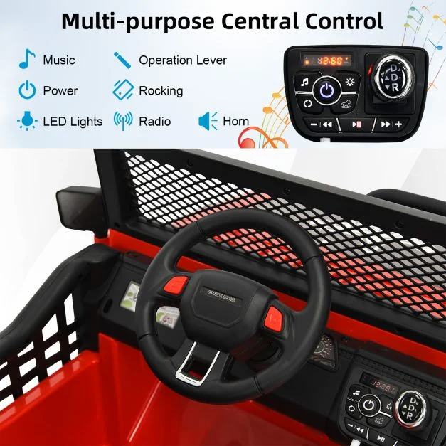 2-Seat Kids Ride-On Truck with Adult Remote Control