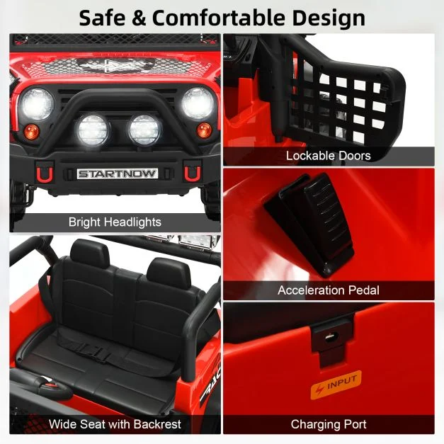 2-Seat Kids Ride-On Truck with Adult Remote Control