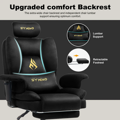Ergonomic Gaming Chair with Adjustable Footrest