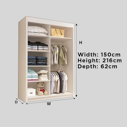 LISBON Modern 2 & 3 Door Mirror Sliding Wardrobe