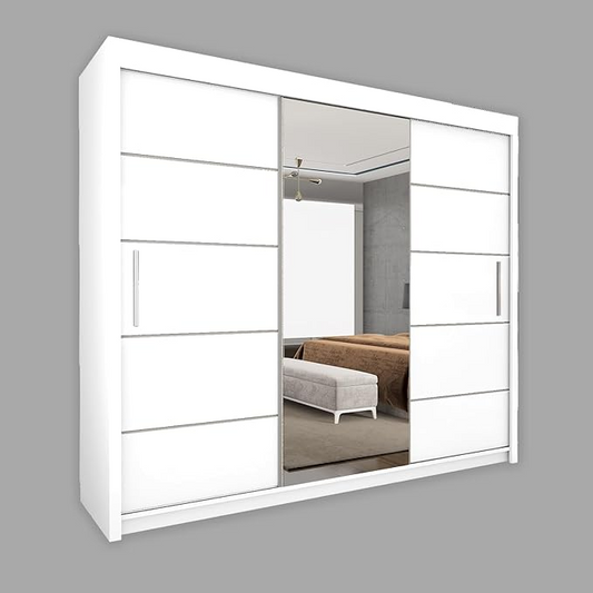 LISBON Modern 2 & 3 Door Mirror Sliding Wardrobe