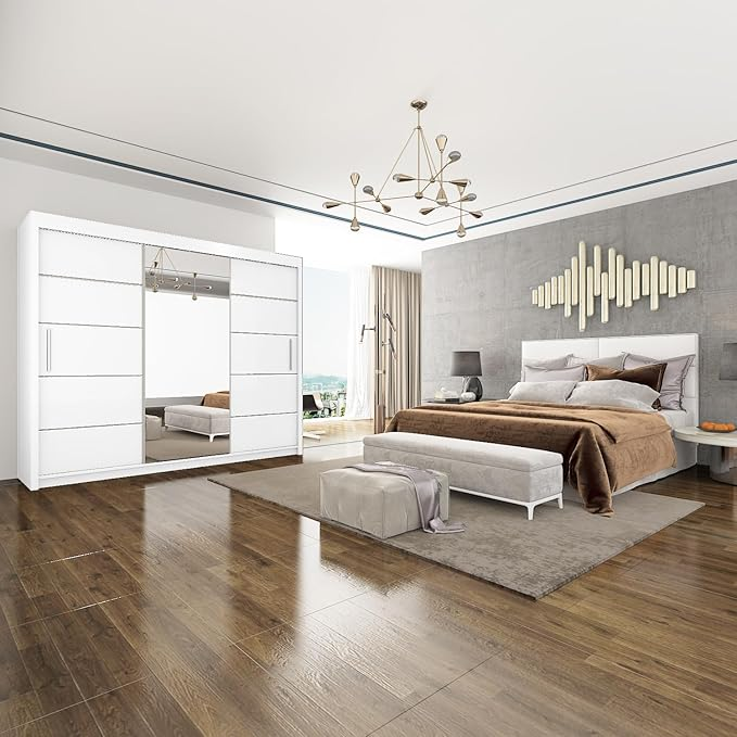 LISBON Modern 2 & 3 Door Mirror Sliding Wardrobe