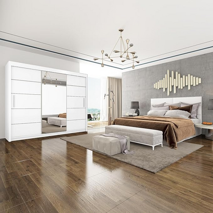 LISBON Modern 2 & 3 Door Mirror Sliding Wardrobe