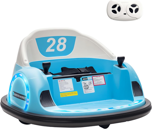 360° Rotating 12V Kids Bumper Car with Remote Control