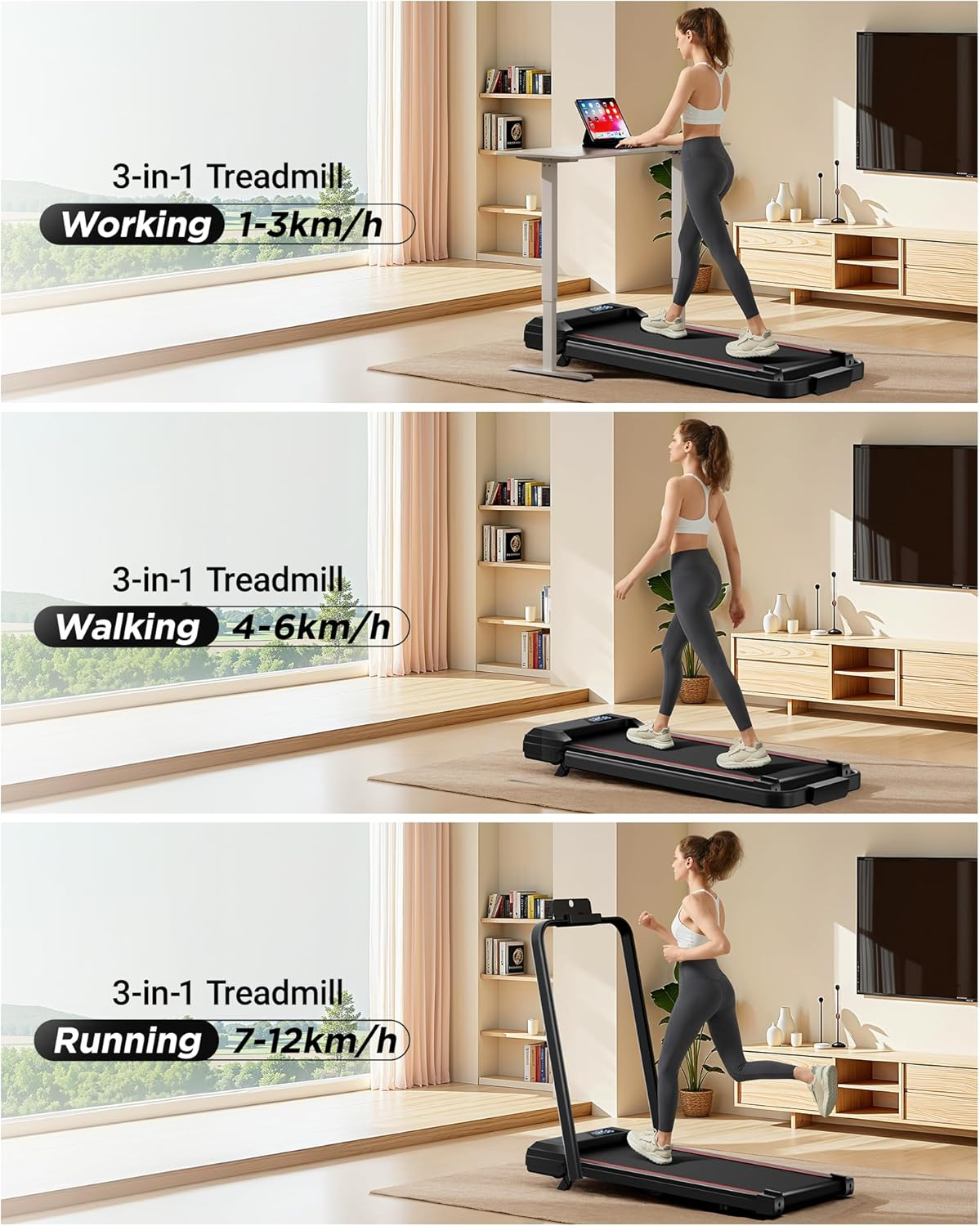Walking Pad Treadmill with Incline – For Home & Office