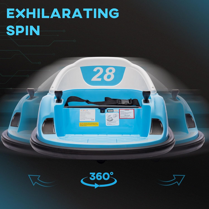 360° Rotating 12V Kids Bumper Car with Remote Control