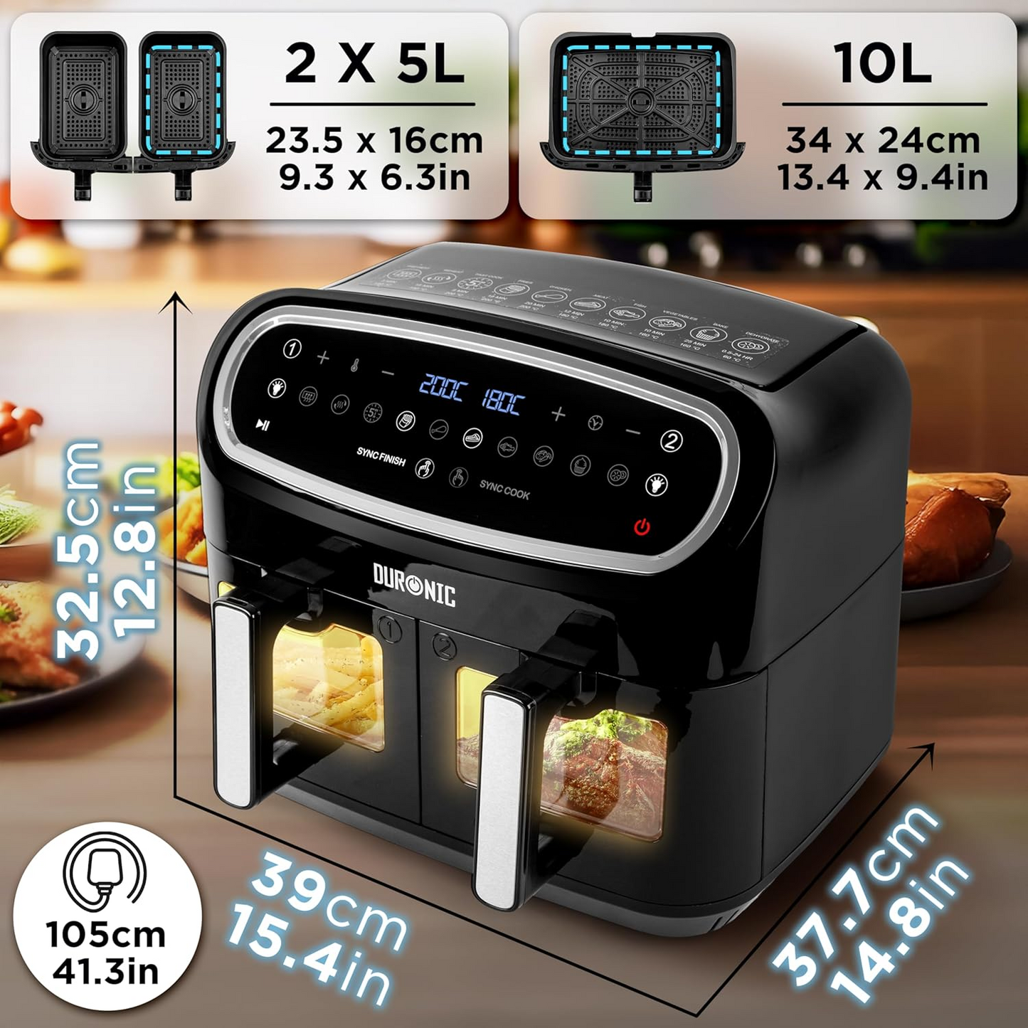 XXL Digital Air Fryer – 10L Family Capacity