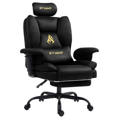 Ergonomic Gaming Chair with Adjustable Footrest