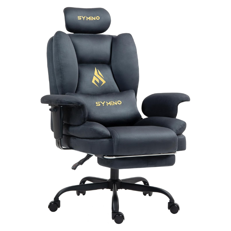 Ergonomic Gaming Chair with Adjustable Footrest