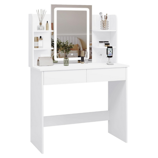 Vanity Dressing Table with LED Light Mirror